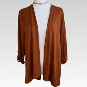 Serengeti Women's Rust Open Front Cardigan size XL